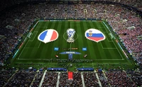 Final de la Copa Mundial de Fútbol de Rusia entre las selecciones nacionales de Francia y Rusia (LEDZ)