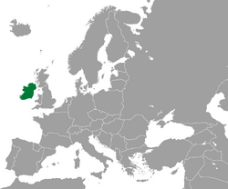 Location of Ireland in Europe (Long Live The Republic)