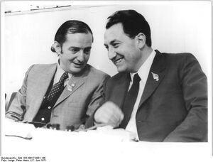 Erich Schnake junto a Alejandro Herrera Toro en 1971