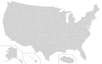 The United States (Alaska, Hawaii and New States are not to scale.)