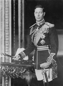 King George VI of England, formal photo portrait, circa 1940-1946