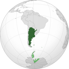 Location of Argentina