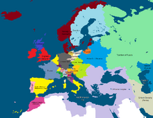 Location of Denmark and Norway