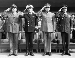 3 Comandantes Fuerzas Chilenas + General de Carabineros