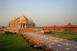Akshardham Temple, Delhi.  Built from 2000-2005 by over 11,000 artisans and volunteers from the Bochasanwasi Akshar Purushottam Swaminarayan Sanstha (BAPS) group.