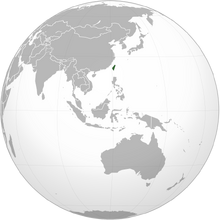 Location of Republic of Taiwan