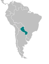 Localización de Paraguay