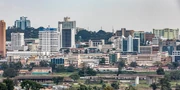 Vista de Yuba, la capital y principal centro económico, comercial y financiero de la República del Nilo.