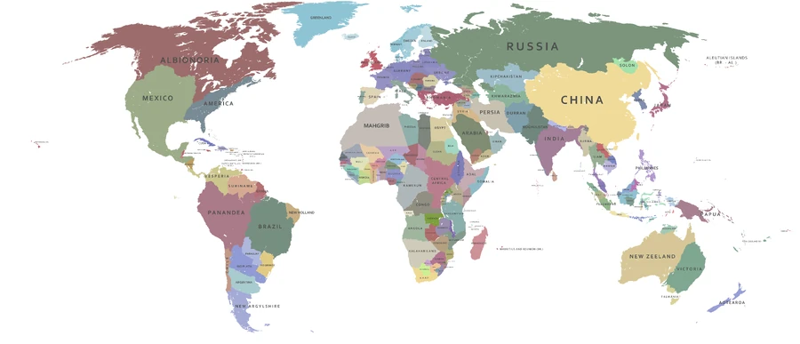 Modern World Map 