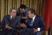 Leonid Brezhnev and Richard Nixon talks in 1973