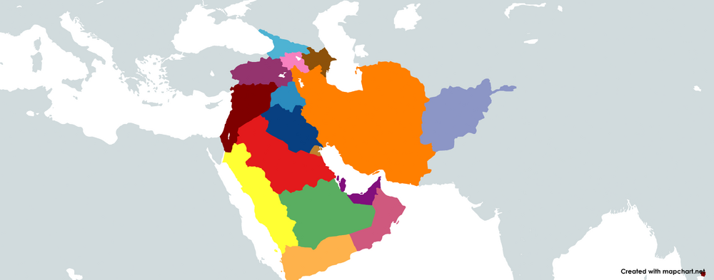 West Asia Map (Old Dawn)