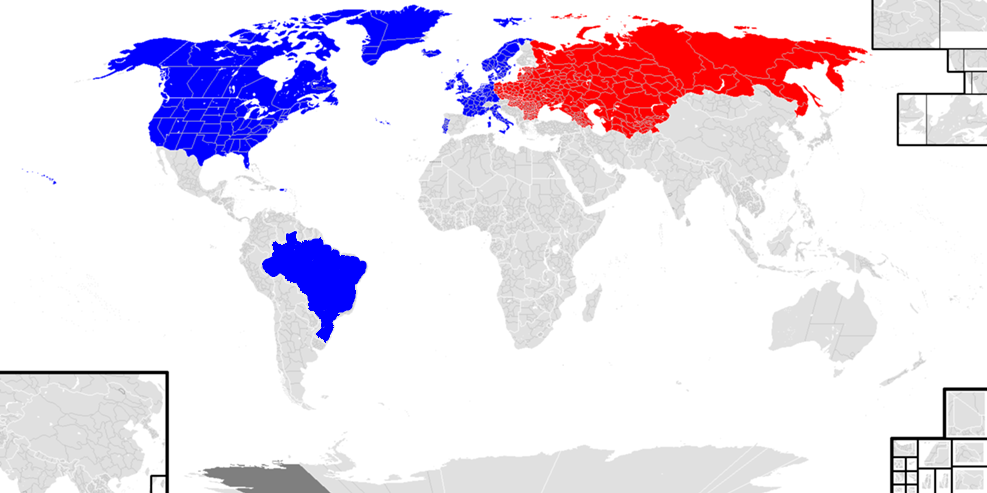 capitalism vs communism map