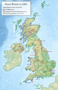 Map of the former UK in 1983