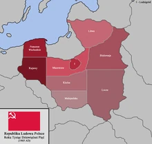 Location of People's Republic of Poland