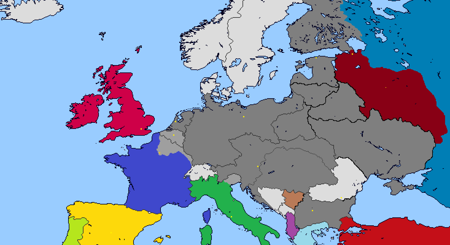 blank map of europe 1919