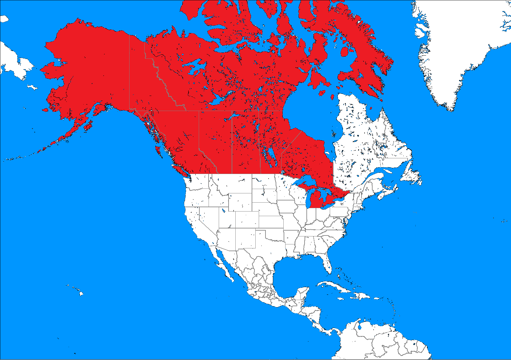 Канадский на карте северной америки. Северная Америка. Карта США И Канады. Территория Канады и США. Канадская Империя территория.
