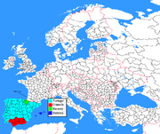 Mapa de Iberia-Mundo sin América-1500