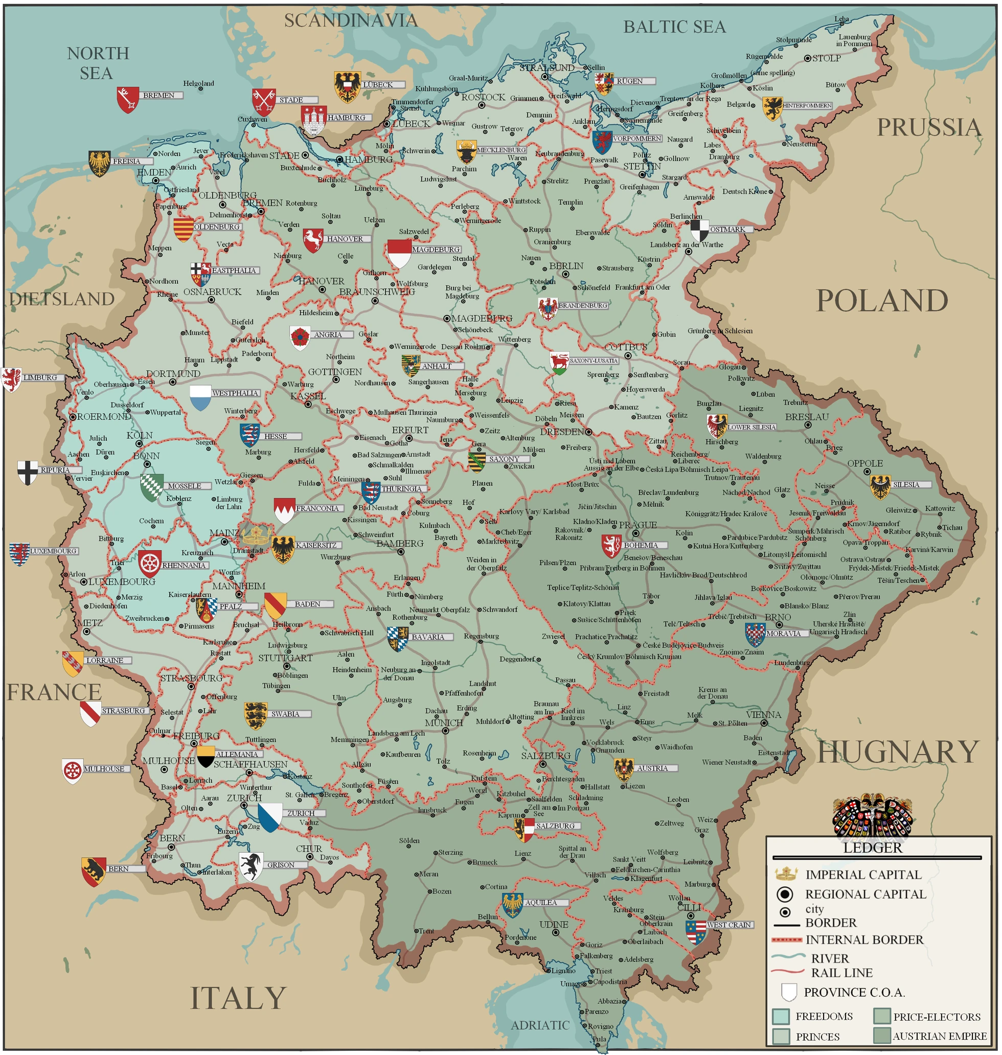 Political Map of Germany