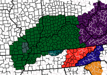 Location of Kentucky