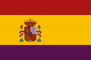 National Flag of Spain but with purple