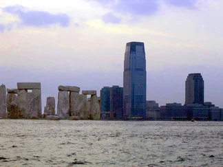 Stonehenge as seen across from the River Thames.