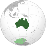 Australia with AAT (orthographic projection)