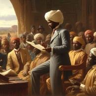Mansa Kondo declaring Al-Bayd's independence, 1845