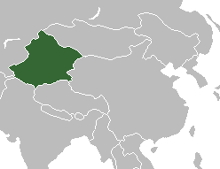 Location of Republic of Uyghuristan