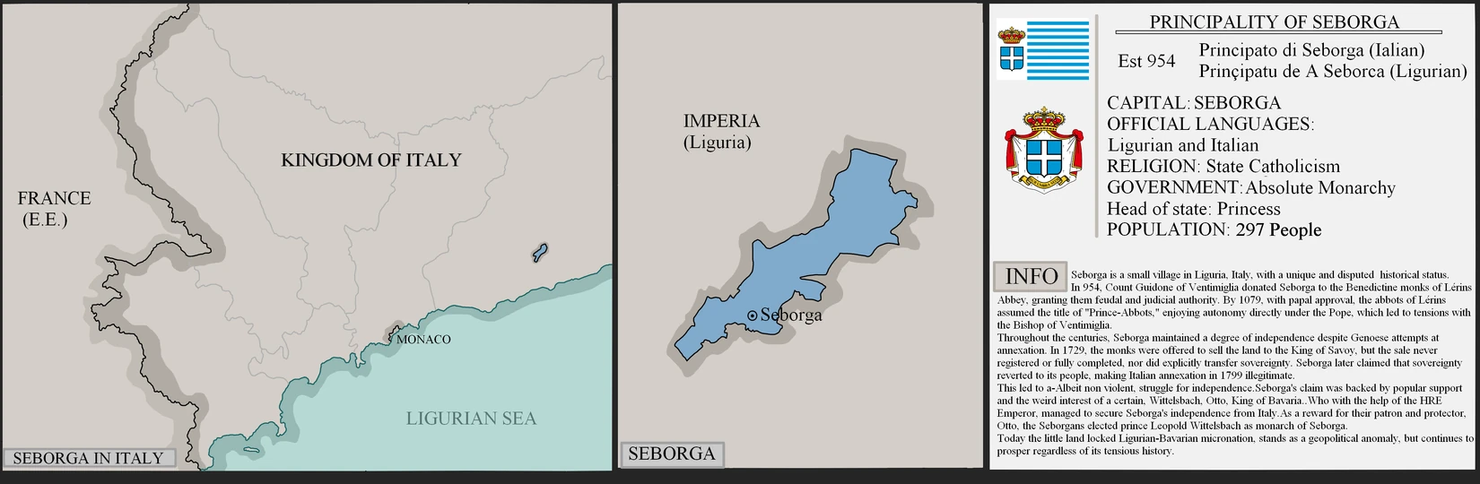 Map of Seborga 2023