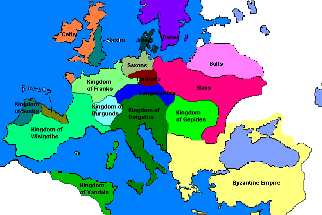 Map Of Europe 500 Ad New Improved Map Game 500 530 Map Game Alternative History Fandom