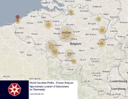 Approximate locations of Belgian strikes