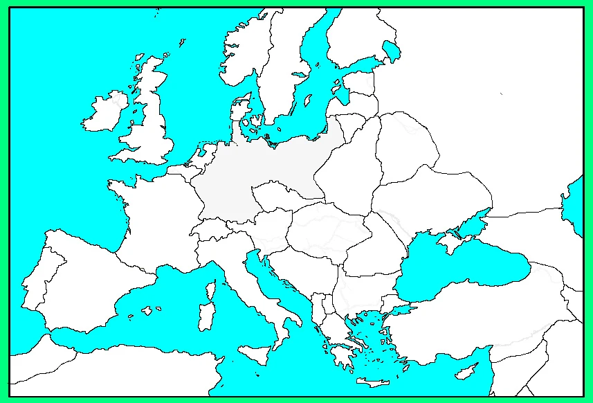 Карта европы белая с границами для маппинга