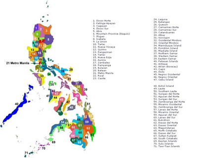 Filipinas admin mapa