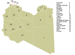 Libia admin mapa