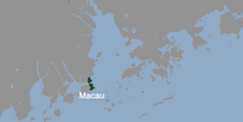 Location of Macau