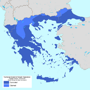 The old map of Greece, by Oerwinde and LordGanon made in 2010 and in use until 2021, which kinda still is representative of the post-revival Doomsday Greek borders outside Chyprus and Thrace being part of the Hellenic Federation as it was before the revival.