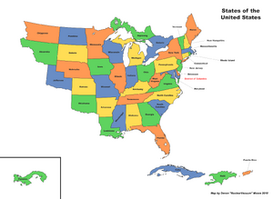 Map of the United States (Russian America)