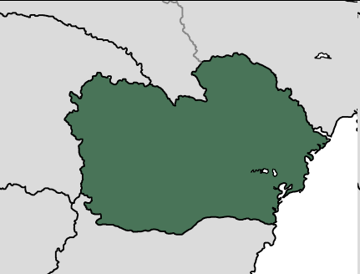 Location of Romania