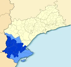 Location of Aragon, Baix Ebre