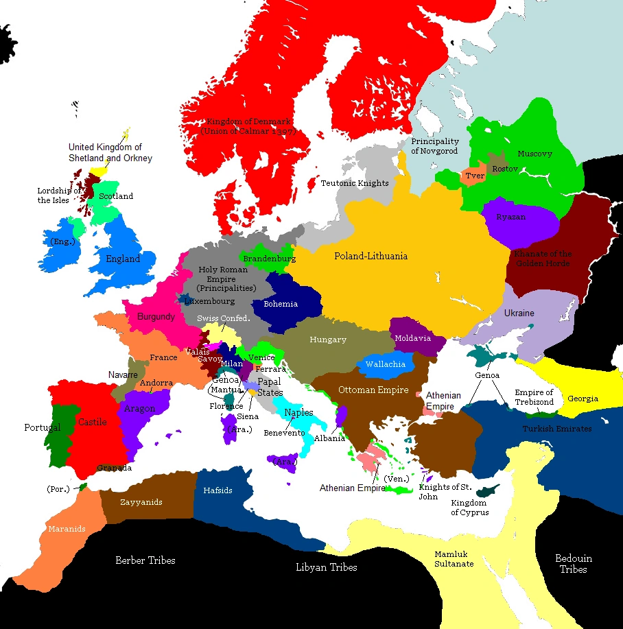Europe 1430, 14301460 (Map Game) Alternative History Fandom