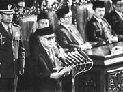 Suharto giving a speech