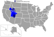 Utah's extent within the USA