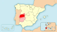 Location of Extremadura