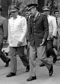 Videla con Pinochet en 1977