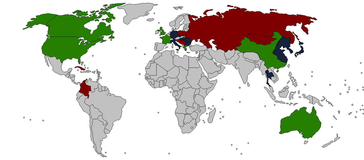 May And June 1939 Global Pacification World At War Map Game