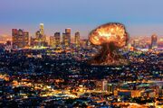 Los Angeles sendo atingida