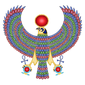 Transparent Egyptian falcon emblem