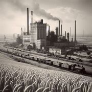 Factory next to wheat fields (Untitled)