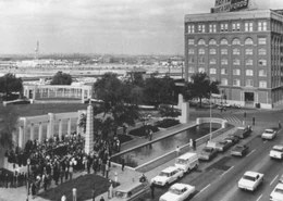 Johnson besuchte Dallas in seinem Heimatbundesstaat am 22