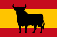 Flag of Spain with Osbourne Bull